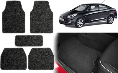 Selifuar PVC, Rubber Standard Mat For  Hyundai Verna Fluidic(Black, White)
