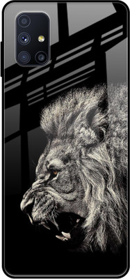 QRIOH Glass Back Cover for Samsung Galaxy M51(Multicolor, Grip Case, Silicon, Pack of: 1)