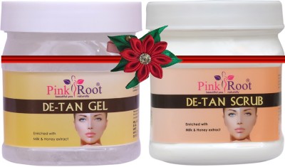 PINKROOT De-Tan Gel 500gm with De-Tan Scrub 500gm(2 Items in the set)