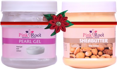 PINKROOT Pearl Gel 500gm with Shea Butter Cream 500gm(2 Items in the set)