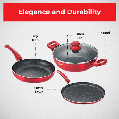 Prestige Metallica Induction Bottom Non-Stick Coated Cookware Set(Aluminium, 1 - Piece)