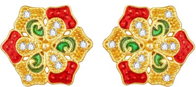 LUXOR Trendy Designer Latest Stylish Gold Plated Diamond Alloy Stud Earring