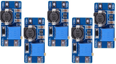 HUBX MT3608 /MT 3608 Dc To Dc Step Up Module, Adjustable Voltage/Regulator: Pack of 5(Blue)