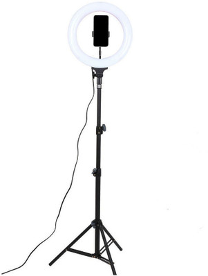 FRAONY Hot Selling PROFESSIONAL Selfie LED 10" Ring Light with Stand, 3 Light Mode, Dimmable Desktop LED Makeup Ring Light Kit for Live Streaming, YouTube Video Flash (Black) 1 FRAONY Hot Selling PROFESSIONAL Selfie LED 10" Ring Light with Stand, 3 Light Mode, Dimmable Desktop LED Makeup Ring Light Kit for Live Streaming, YouTube Video Flash (Black)