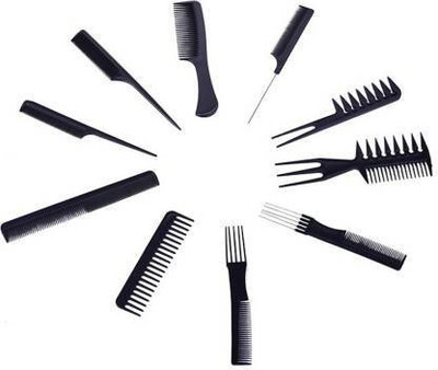 JOTKAPARKASH Set of 10 Professional Hair Cutting & Styling Comb Kit