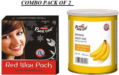 BEE ONE (Combo OF 2) Banana wax 800gm & Red katori wax 85 gm Wax(885 g)