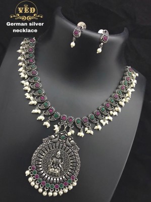 PBM CREATIONS Oxidised Silver Multicolor Jewellery Set(Pack of 1)