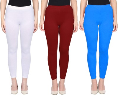 Errish Enterprises Ankle Length  Ethnic Wear Legging(White, Maroon, Blue, Solid)