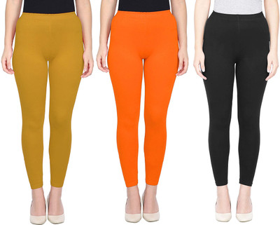 Errish Enterprises Ankle Length  Ethnic Wear Legging(Yellow, Orange, Black, Solid)