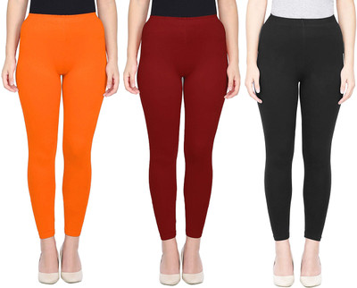 Errish Enterprises Ankle Length  Ethnic Wear Legging(Orange, Maroon, Black, Solid)