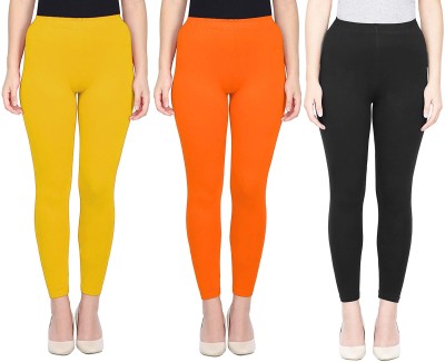 Errish Enterprises Ankle Length  Ethnic Wear Legging(Yellow, Orange, Black, Solid)