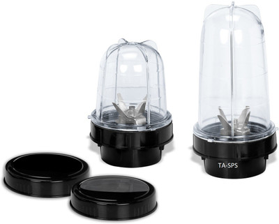 Silentpowersunmeet Black ABS Plastic bullet Jars 350 ml and 550 ml TASPS Mixer Juicer Jar(850 ml)
