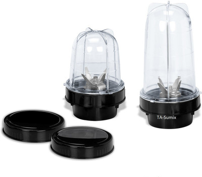 Su-mix Black ABS Plastic bullet Jars 350 ml and 550 ml TASmx Mixer Juicer Jar(850 ml)