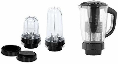 Silentpowersunmeet Black ABS Plastic bullet Jars (350 ml and 530 ml) Plus (Plastic Juicer Jar 1250 ml) Combo MASPS Mixer Juicer Jar(850 ml)