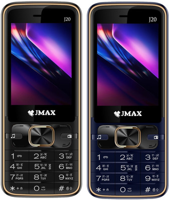 Jmax J20 Combo of Two Mobiles(Black : Dark Blue)