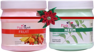 PINKROOT Fruit Cream 500gm with Neem Cream 500gm(1000 ml)