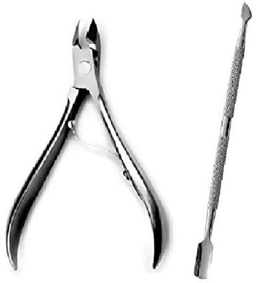 Sweetpea Nail Cuticle Pusher Spoon&Clipper Set,2pcs Beauty Professional Steel Manicure Pedicure Trimmer Remover Nipper Scissor,Nail Tools.