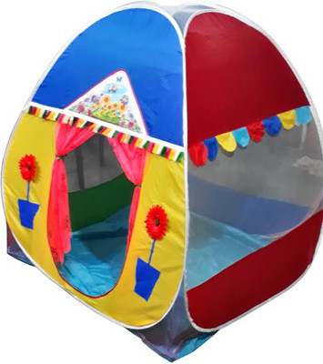 SUNSHINE Foldable Popup Kids Play Tent House for 1 year to 12 years 110 x 110 x 120 cms(Multicolor)