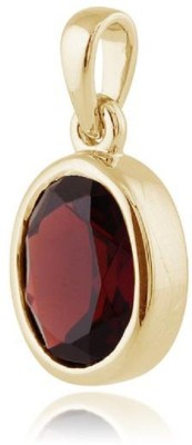 RATAN BAZAAR Gomed Pendant Original Stone 5.75 xarat stone Garnet stone Lab Certified stone for men & women Gold-plated Garnet Stone Pendant