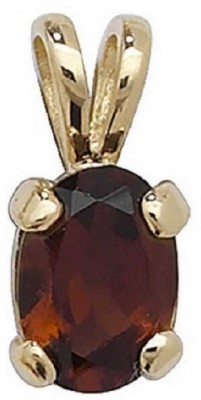 RATAN BAZAAR Gomed Stone 5.25 ratti Garnet Stone Pendant Lab Certified & Astrological Purpose for men & women Gold-plated Garnet Stone Pendant