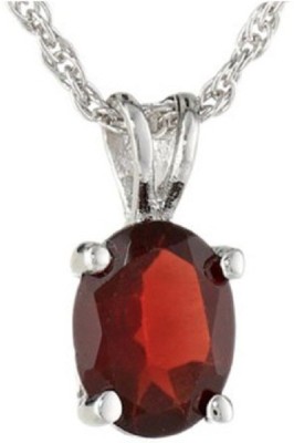 RATAN BAZAAR Gomed pendant Natural Stone 7.00 ratti Garnet effective Stone Lab Certified for unisex Silver Garnet Stone Pendant