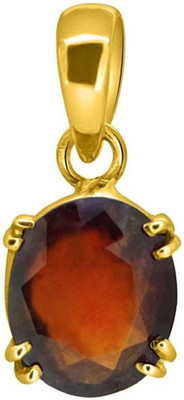 KUNDLI GEMS Gomed/Garnet stone Pendant Precious stone 5.00 ratti stone Certified & Astrological Purpose for unisex Gold-plated Garnet Stone Pendant