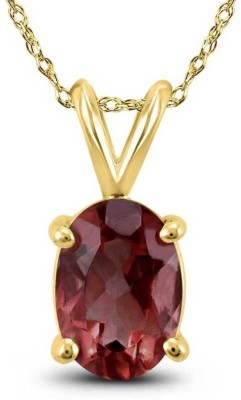 KUNDLI GEMS Gomed Pendant Natural Stone 6.25 ratti Hessonite/Garnet stone Certified & Astrological Purpose for unisex Gold-plated Garnet Stone Pendant