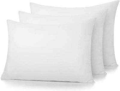 VJSTAR Polyester Fibre Solid Sleeping Pillow Pack of 3(White)