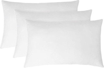 VJSTAR Polyester Fibre Solid Sleeping Pillow Pack of 3(White)