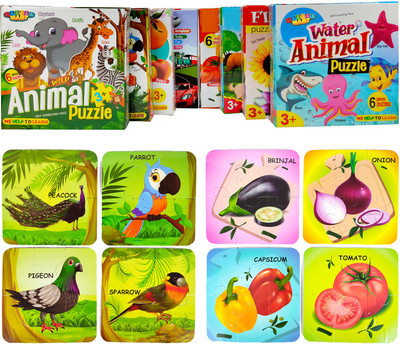 Mastermart Set of 8 Amazing Educational Jigsaw Floor Puzzle for kids, 8 Set Contains 32 Educational Puzzle Set(192 Pieces)