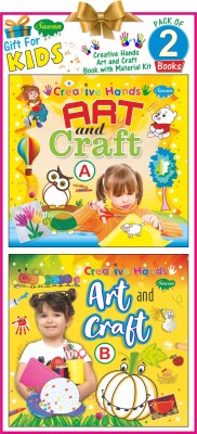 Great Gifts For Kids Boy And Girl | Pack Of 2 Art And Craft Book With Material(Paperback, Manoj)