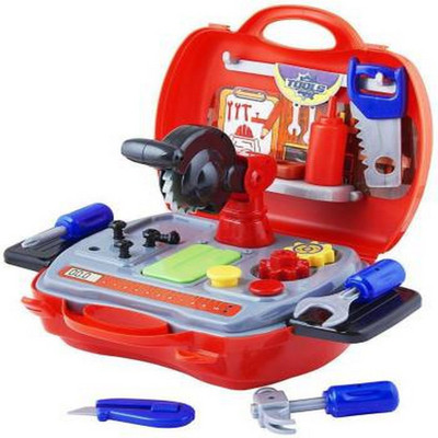 signix toys DIY Portable Tool Set Toy with Briefcase, 19 Accessories