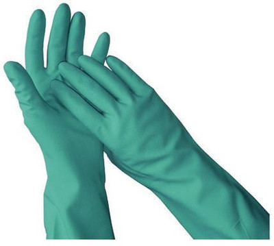 GWS GREY NITRILE RUBBER HAND GLOVES PACK OF 1 PAIR Nitrile  Safety Gloves(Pack of 1)