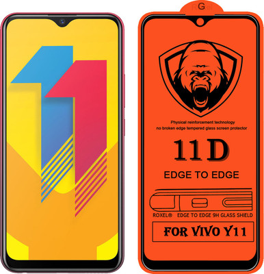 SoftTech Edge To Edge Tempered Glass for Vivo Y11(Pack of 2)