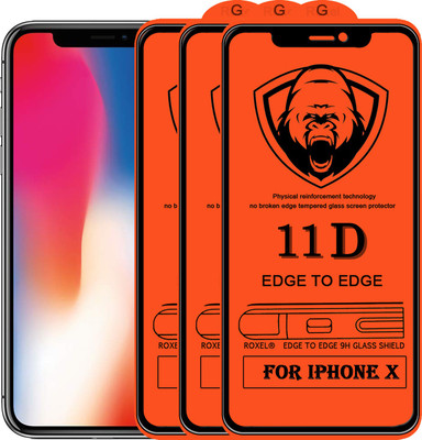 SoftTech Edge To Edge Tempered Glass for Apple iPhone X(Pack of 2)