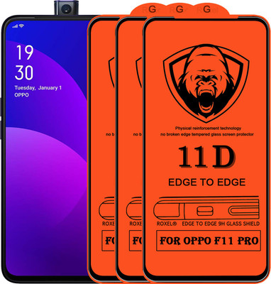 11D Edge To Edge Tempered Glass for Oppo F11 Pro(Pack of 2)