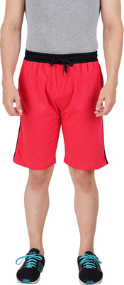 PRIDE APPAREL Solid Men Red Basic Shorts