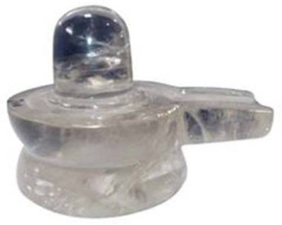 VALUE CRAFTS Natural Quartz Crystal/Sphatik Shiva Lingam Shivling / Decorative Showpiece  -  6.35 cm(Crystal, White)