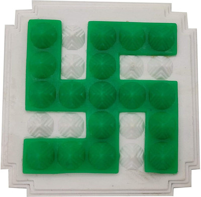 Plus Value Green Swastik Pyramid 2.5inch Pair for Vastu Remedies Decorative Showpiece  -  25 cm(Plastic, Green)