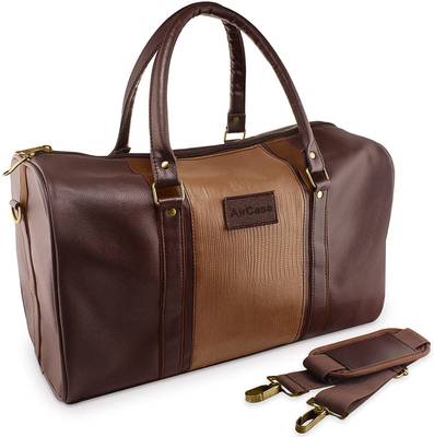 AirCase C51 Unisex Vegan Leather 20 Litre Duffle, Shoulder Small Travel Bag