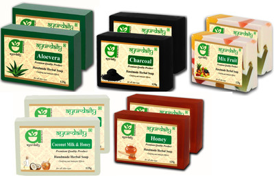 Ayurdaily Natural Handmade Beauty Soap Combo With Pack of 10 x 125 gm(10 x 125 g)
