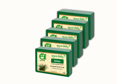 Ayurdaily Natural Handmade Khus Bath Soap(6 x 104.17 g)