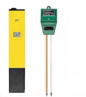 WOLBLIX Handheld Light Intensity Moisture pH Meter Soil Tester Analyzer Measuring pH Meter Digital Monitor Soil Test Kit(Set of 2)