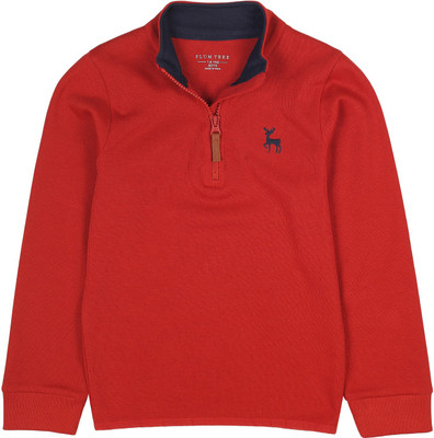 Plum Tree Full Sleeve Solid Boys Sweatshirt