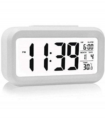 KR STORE Digital White Clock
