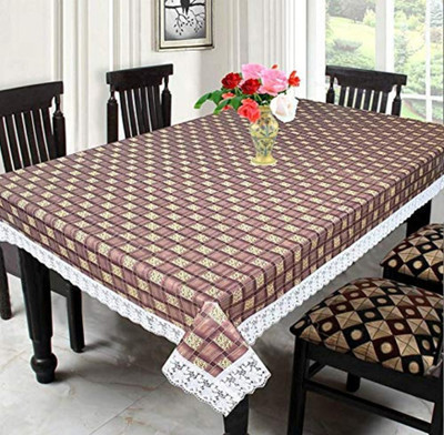 DECOLOGY Geometric 2 Seater Table Cover(Brown, Plastic)