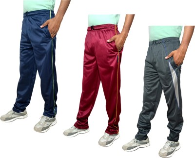 IndiWeaves Solid Men Grey, Blue, Maroon Track Pants