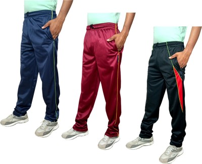 IndiWeaves Solid Men Black, Blue, Maroon Track Pants