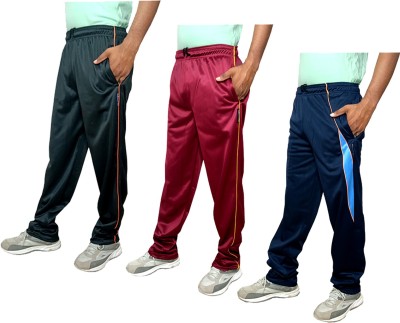 IndiWeaves Solid Men Dark Blue, Maroon, Green Track Pants