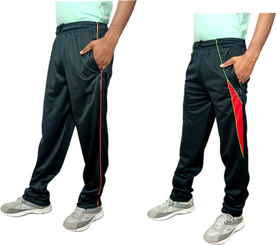 IndiWeaves Solid Men Black, Green Track Pants